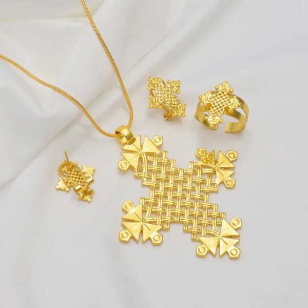 Habeshan Design Cross Jewelry Set - Image 6