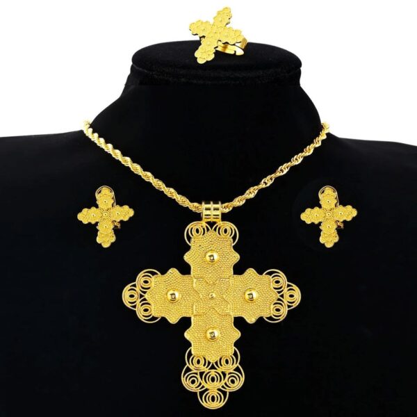 Habeshan Design Cross Jewelry Set - Image 3