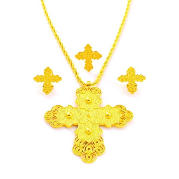 Habeshan Design Cross Jewelry Set - Image 2