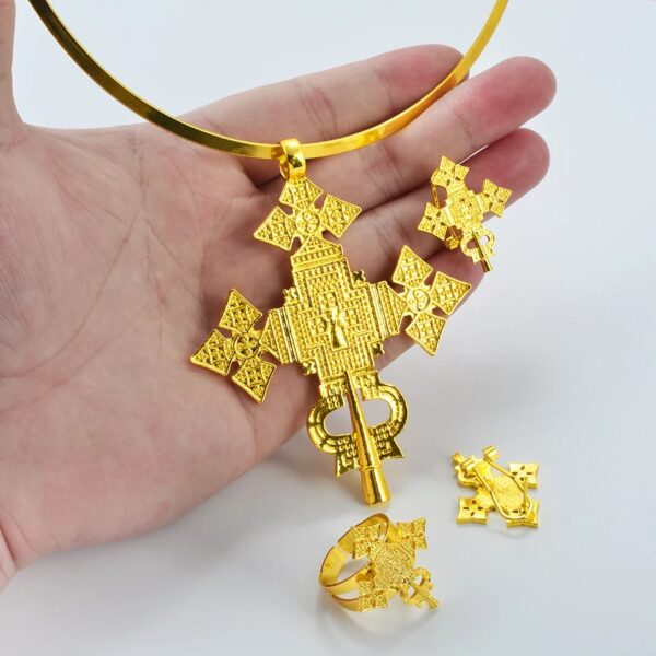 Lalibela Cross Jewelry Set with Choker - Image 2