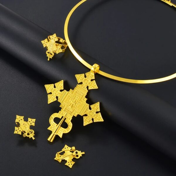 Lalibela Cross Jewelry Set with Choker - Image 3